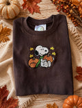 Snoopy Pumpkin Patch Embroidered Kids Shirt